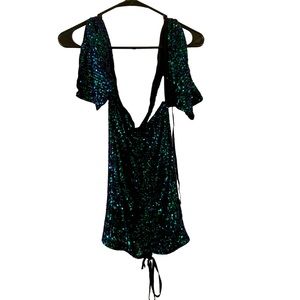 Glitter Glam Backless Dress